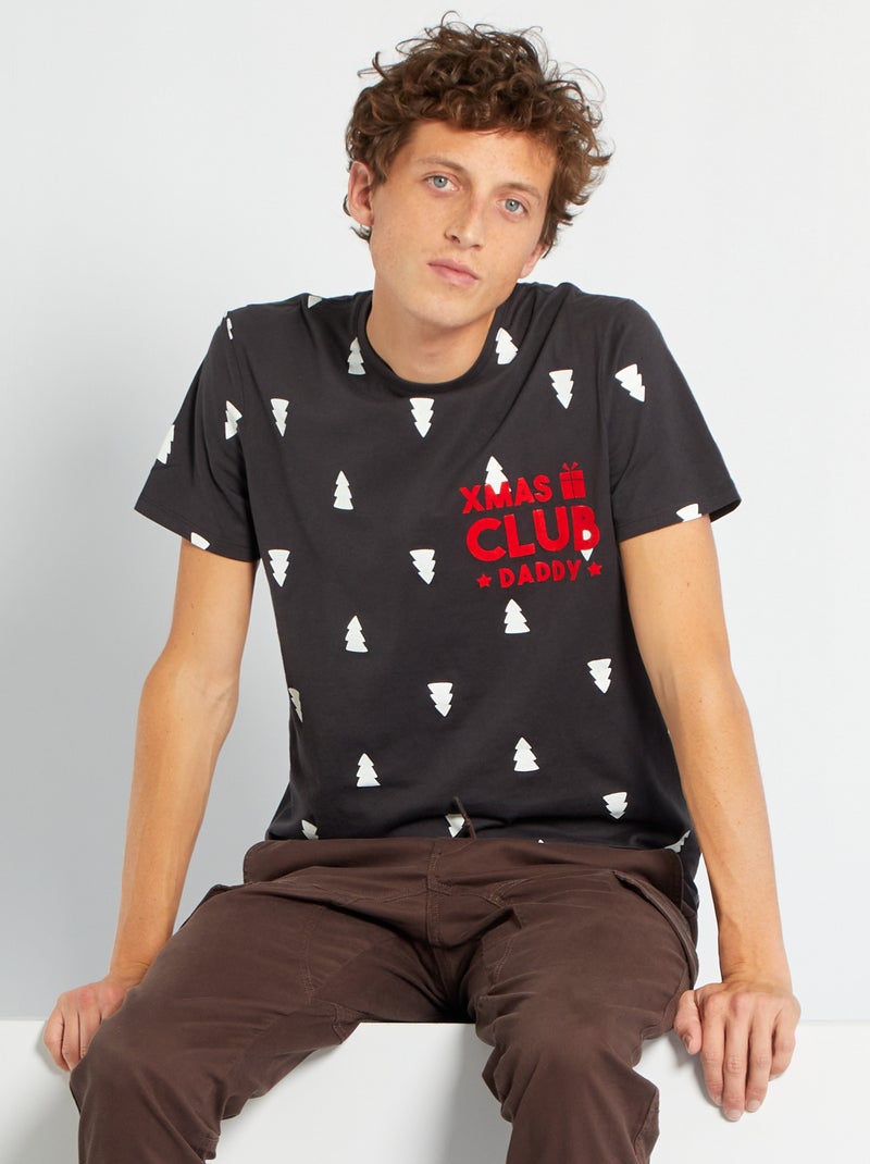 Camiseta de Navidad + bolsa GRIS - Kiabi