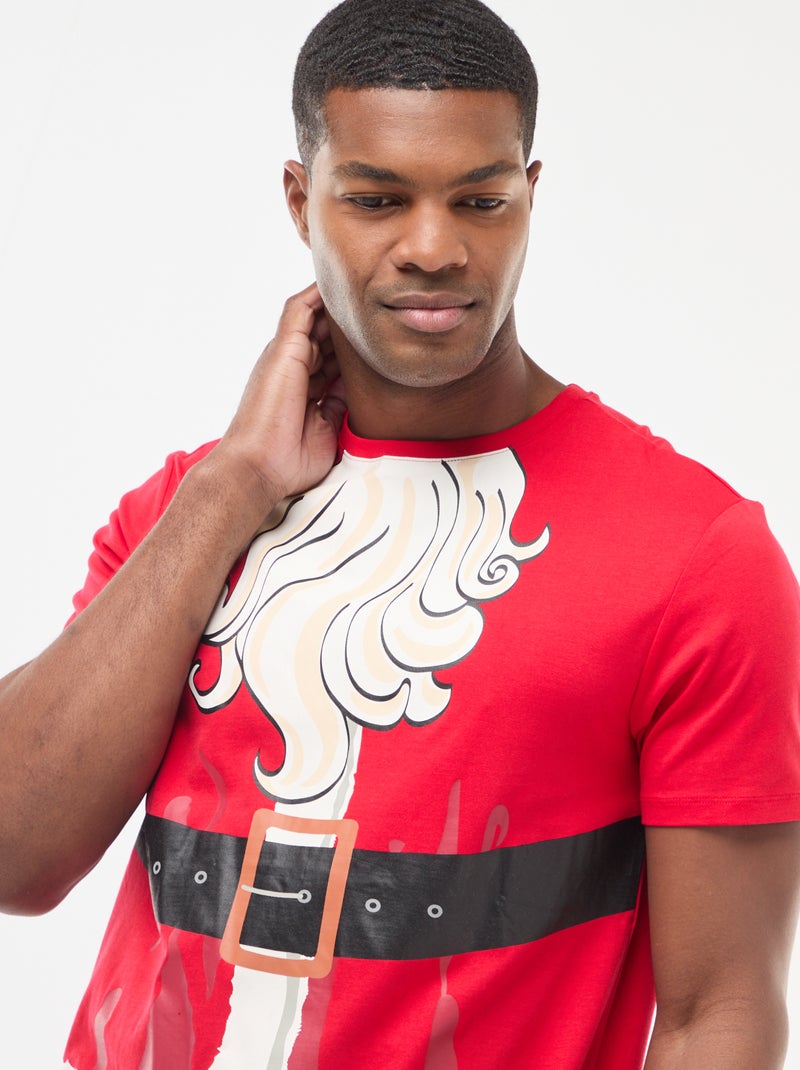 Camiseta de Navidad con diseño Rojo - Kiabi