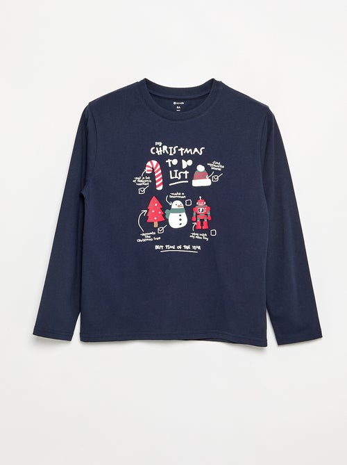 Camiseta de Navidad de manga larga - Kiabi