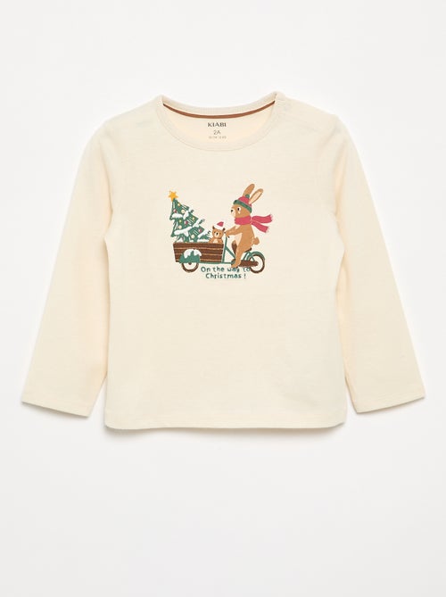 Camiseta de Navidad de manga larga - Kiabi