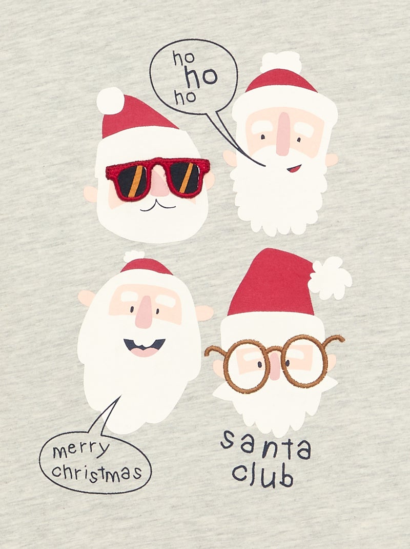 Camiseta de Navidad de manga larga Gris - Kiabi