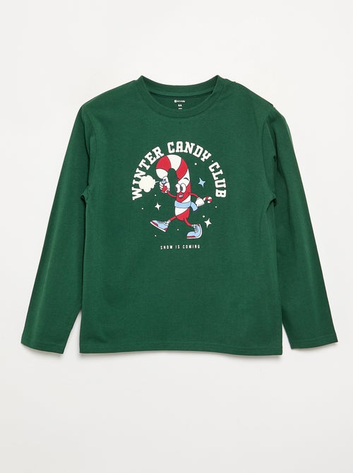 Camiseta de Navidad de manga larga - Kiabi