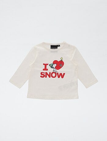 Camiseta de Navidad estampada 'Snoopy' de algodón