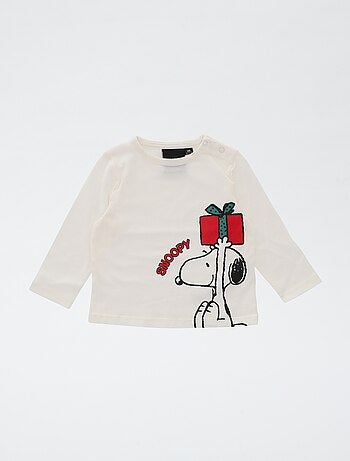 Camiseta de Navidad estampada 'Snoopy' de algodón