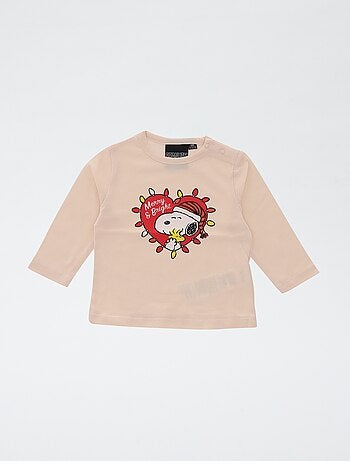 Camiseta de Navidad estampada 'Snoopy' de algodón
