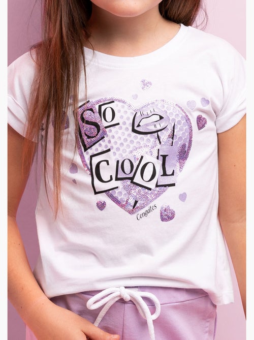 Camiseta De Niña Cool Lentejuelas - Kiabi