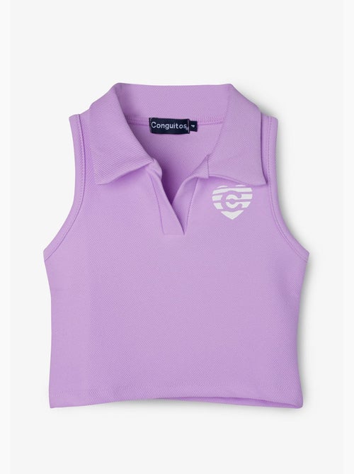 Camiseta de niña polo en malva - Kiabi Camiseta de niña polo en malva - Kiabi