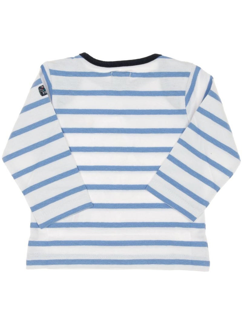 Camiseta de Niño a Rayas Blanco - Kiabi