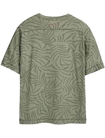 Camiseta de niño teddy smith con estampado de hojas