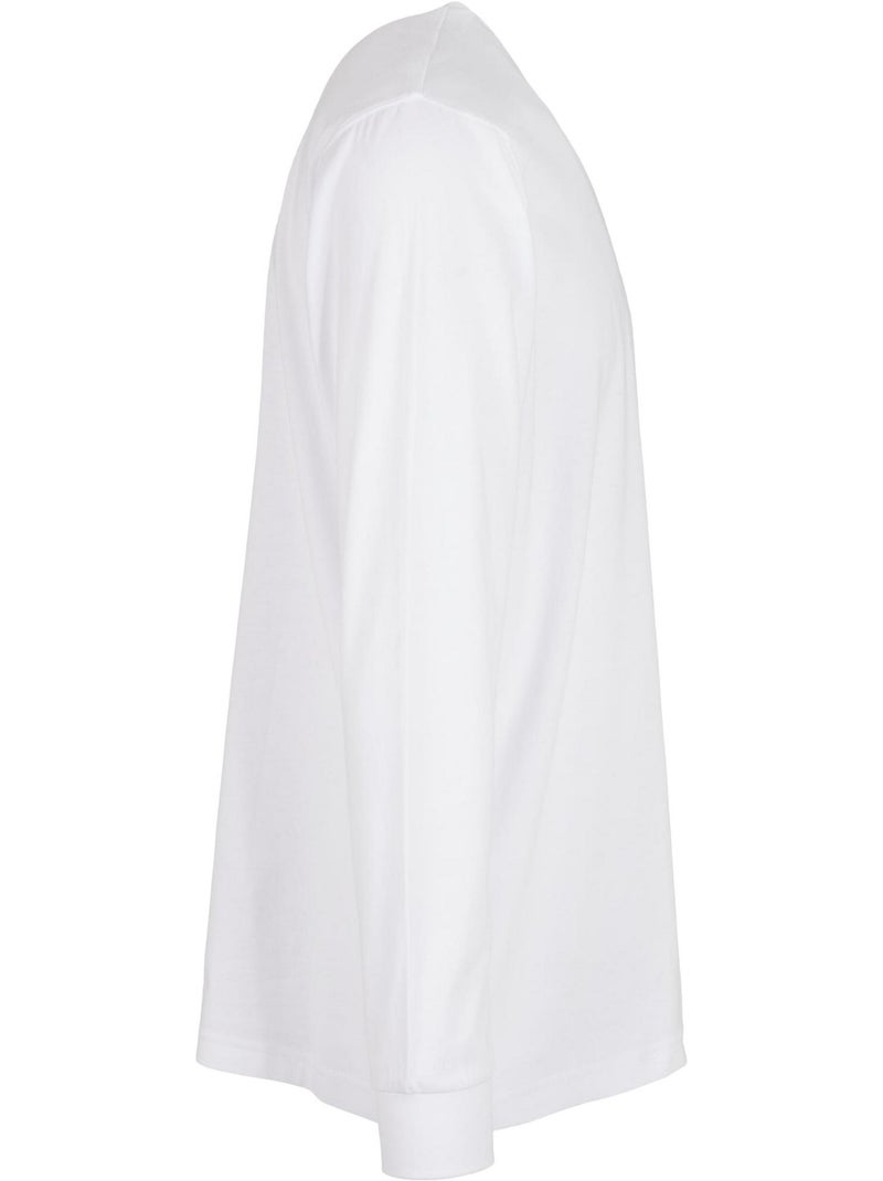 Camiseta de orgánica de manga larga para hombre - build your brand Blanco - Kiabi