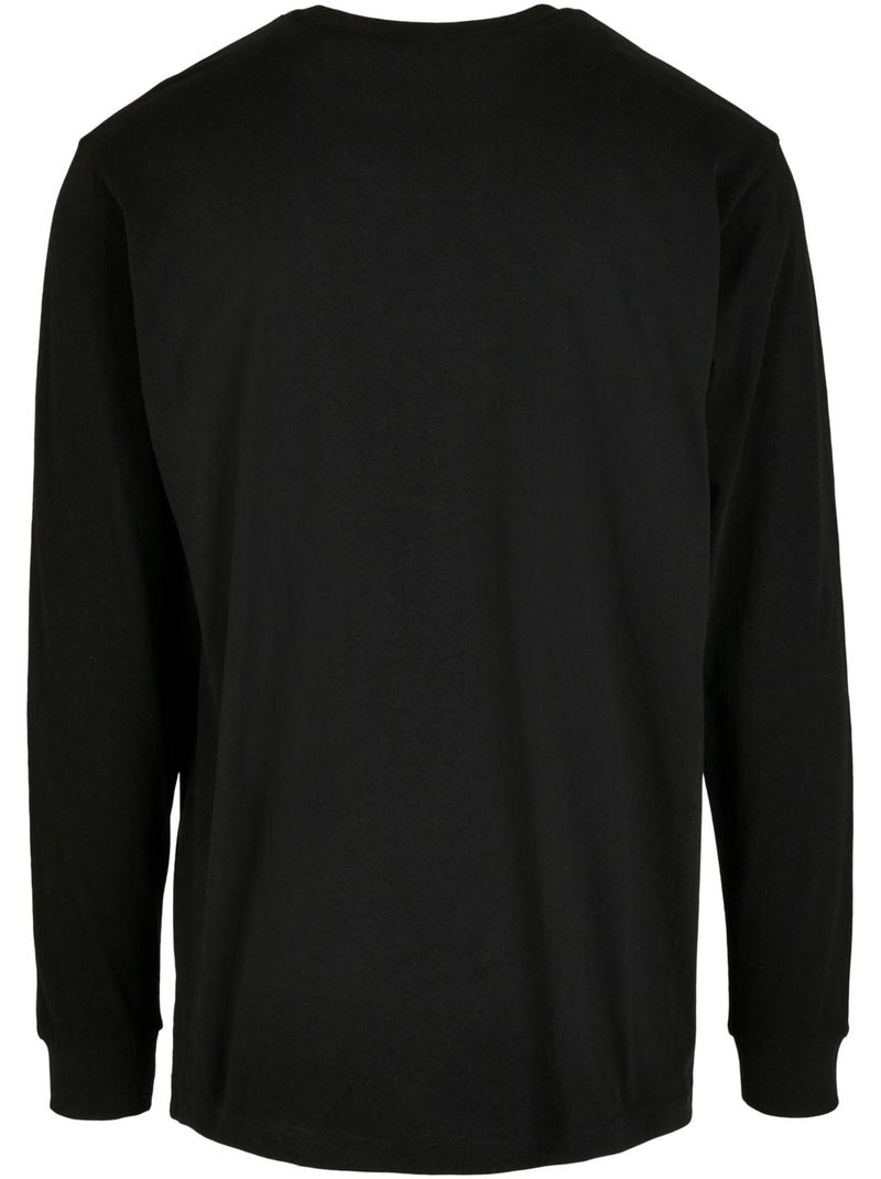 Camiseta de orgánica de manga larga para hombre - build your brand Negro - Kiabi
