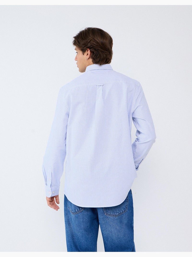 Camiseta de oxford, mo fashion Azul - Kiabi