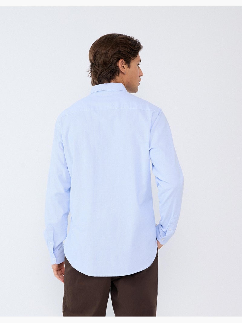 Camiseta de oxford, mo fashion Azul - Kiabi