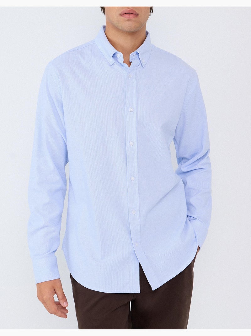 Camiseta de oxford, mo fashion Azul - Kiabi