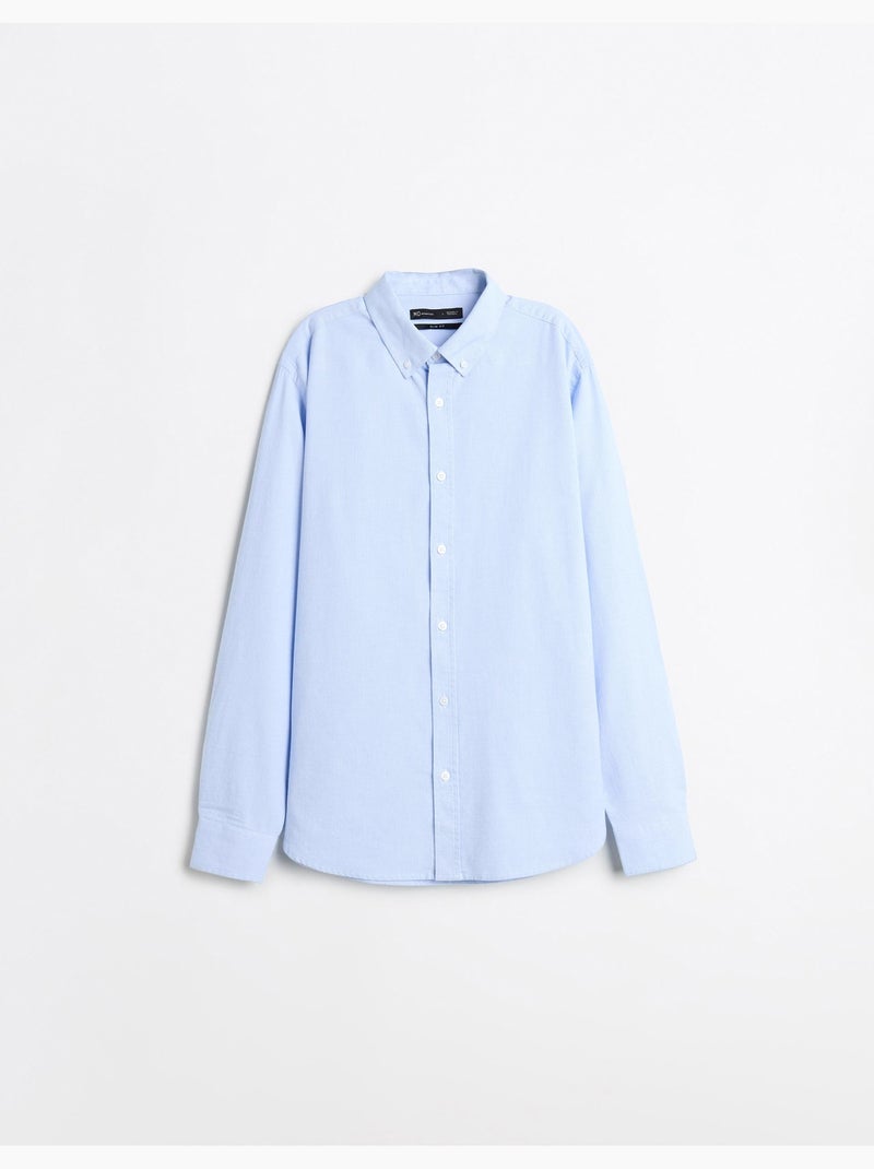 Camiseta de oxford, mo fashion Azul - Kiabi