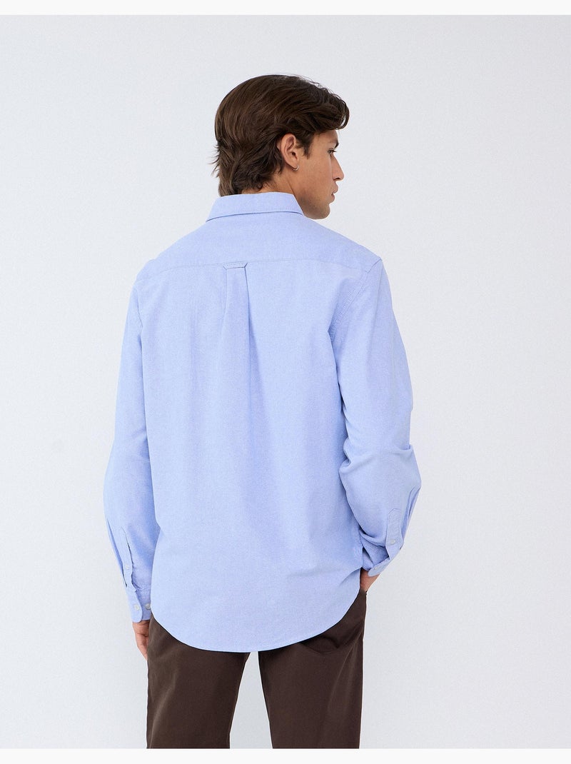 Camiseta de oxford, mo fashion Azul - Kiabi