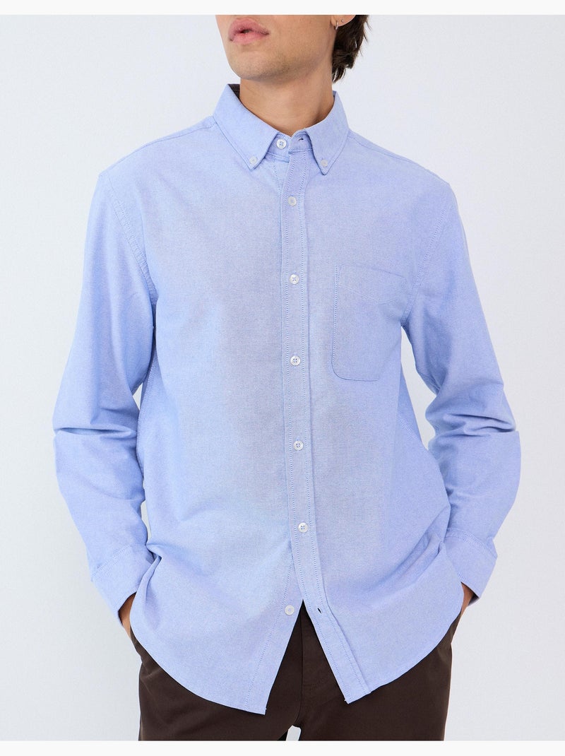 Camiseta de oxford, mo fashion Azul - Kiabi