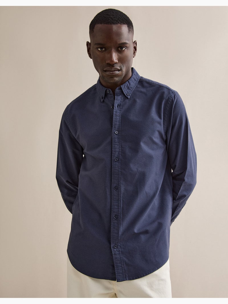 Camiseta de Oxford, MO Fashion Azul - Kiabi