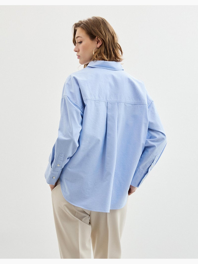 Camiseta de Oxford, MO Fashion Azul - Kiabi