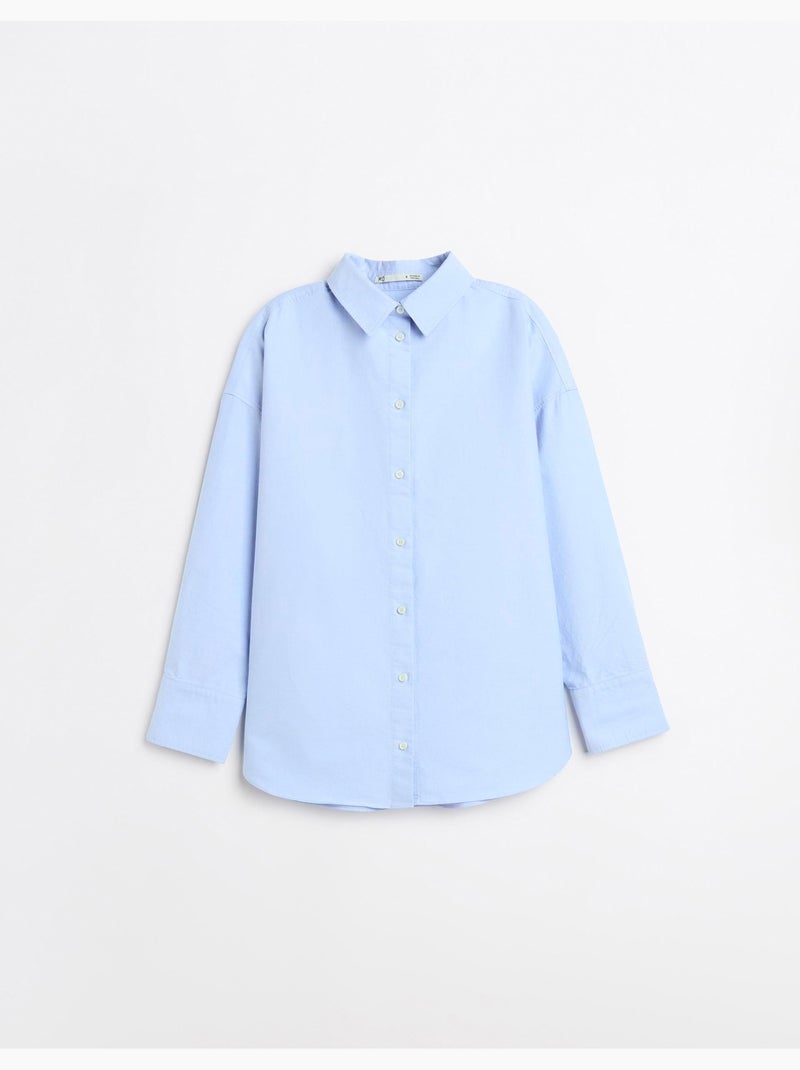 Camiseta de Oxford, MO Fashion Azul - Kiabi