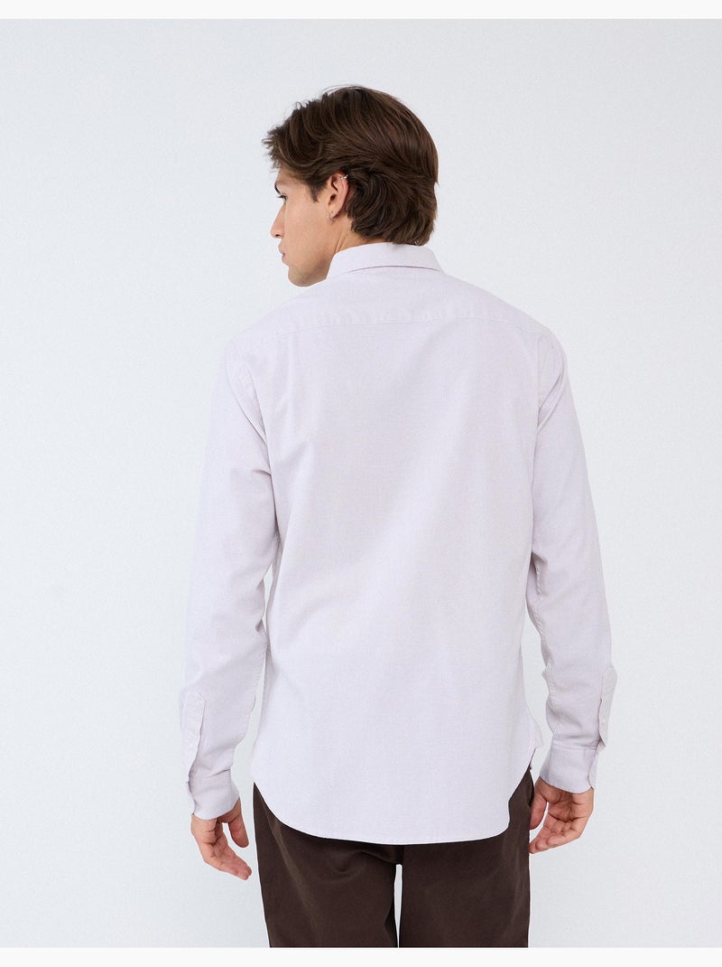 Camiseta de oxford, mo fashion Beige - Kiabi
