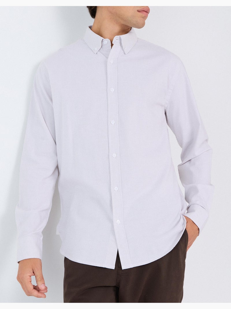 Camiseta de oxford, mo fashion Beige - Kiabi