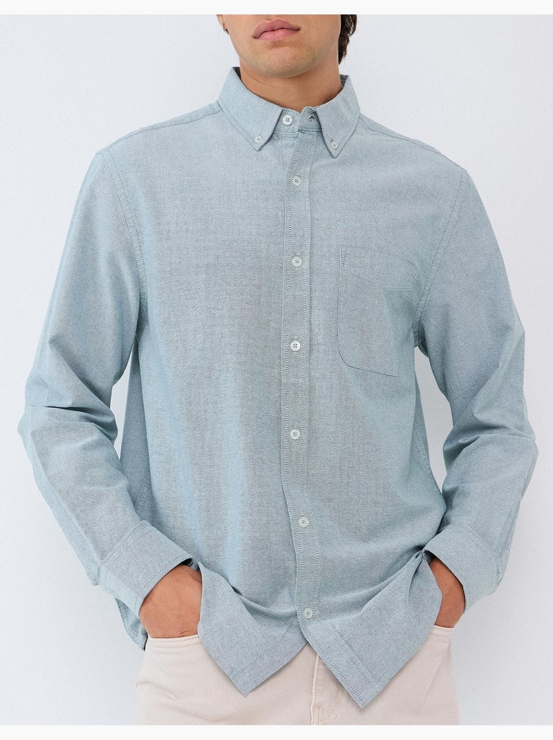 Camiseta de oxford, mo fashion Verde - Kiabi