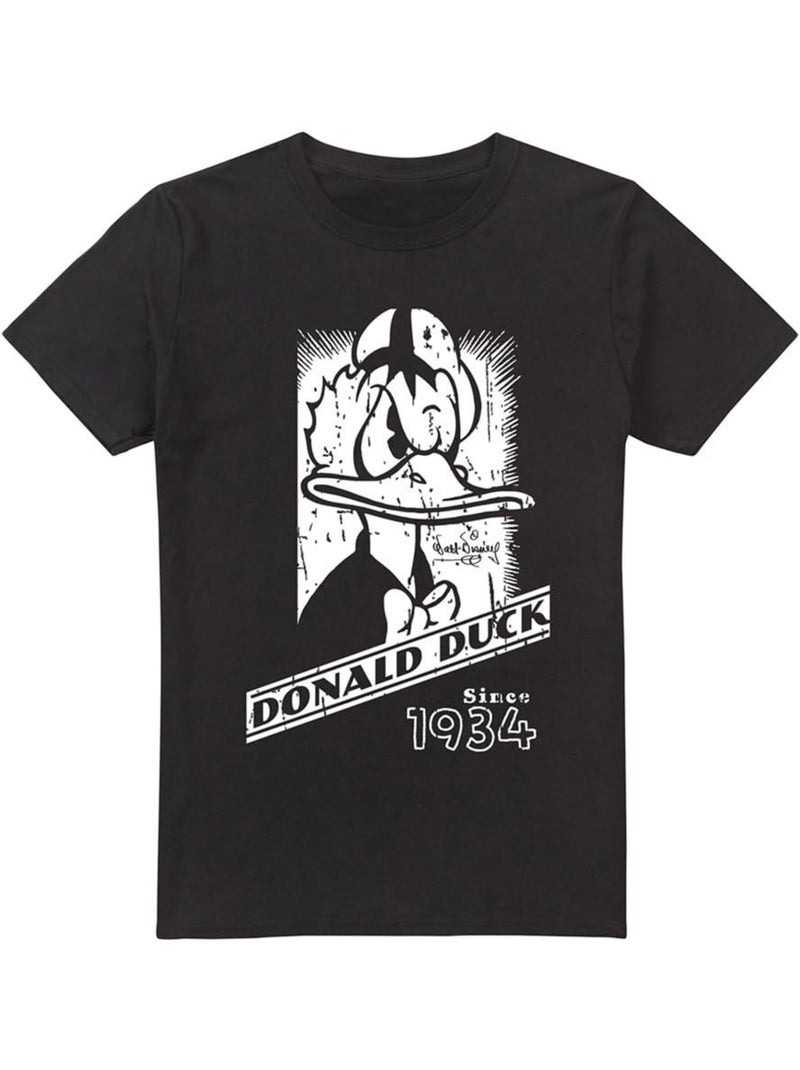 Camiseta de pato donald retrato mono para hombre - disney Negro - Kiabi