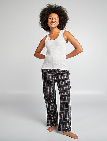 Camiseta de pijama acanalada de tirantes