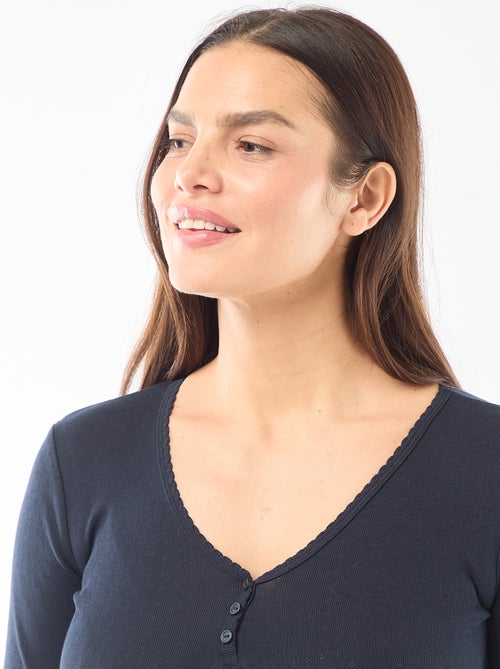 Camiseta de pijama de punto calado - Kiabi