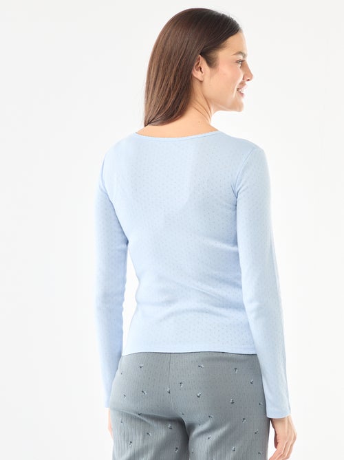 Camiseta de pijama de punto calado - Kiabi