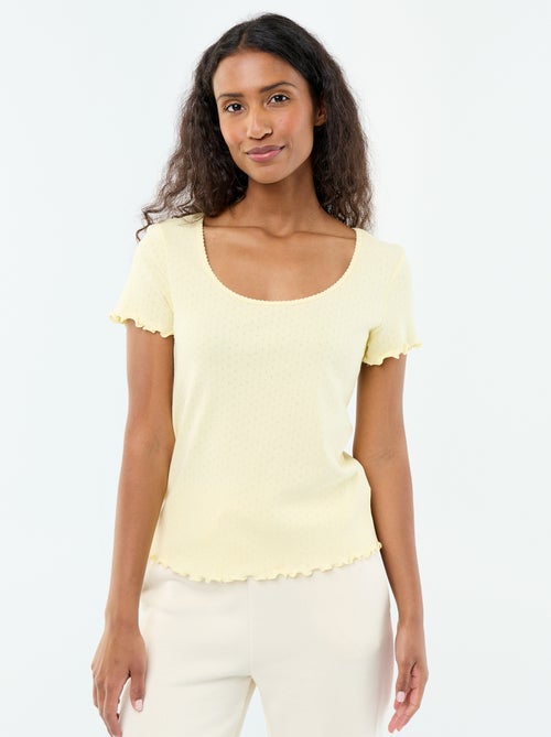 Camiseta de pijama de punto nido de abeja - Kiabi