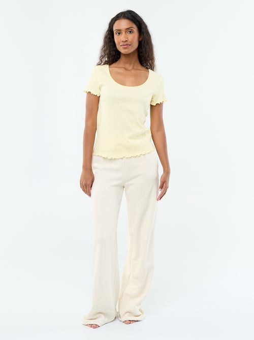 Camiseta de pijama de punto nido de abeja - Kiabi