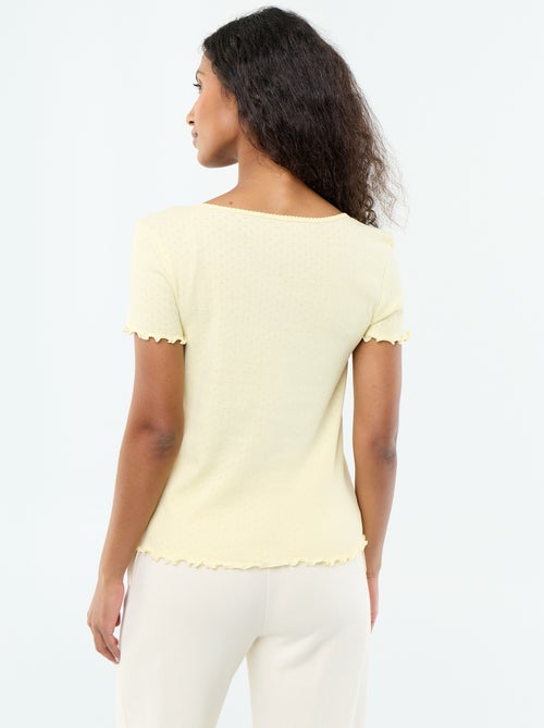 Camiseta de pijama de punto nido de abeja - Kiabi