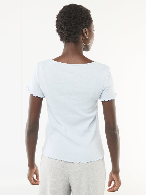Camiseta de pijama de punto nido de abeja - Kiabi