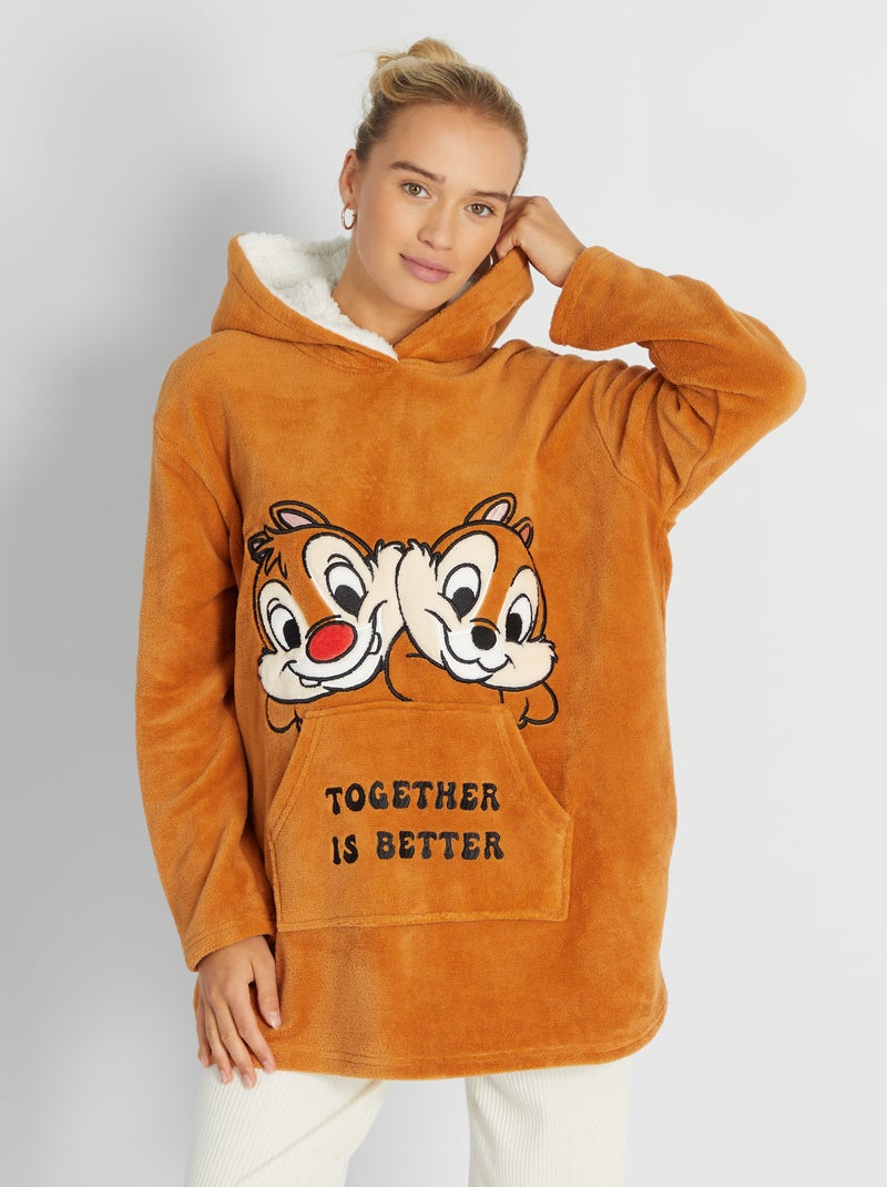 Camiseta de pijama de tejido polar 'Chip y Chop' de 'Disney' MARRON - Kiabi