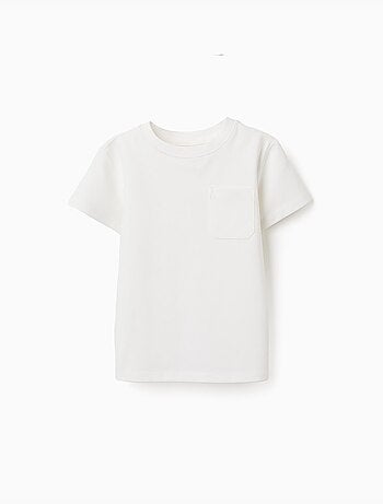 Camiseta de piqué de algodón con bolsillo