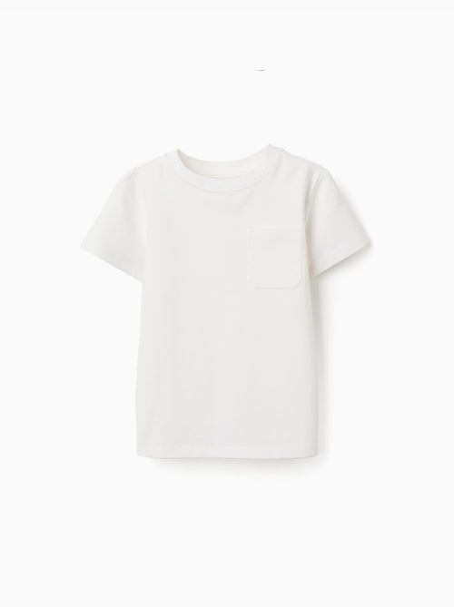Camiseta de piqué de algodón con bolsillo - Kiabi