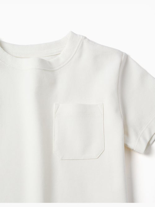 Camiseta de piqué de algodón con bolsillo - Kiabi