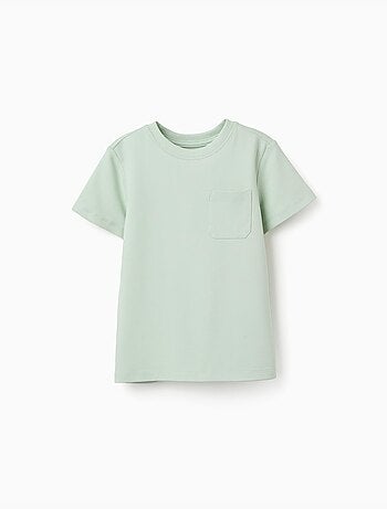 Camiseta de piqué de algodón con bolsillo