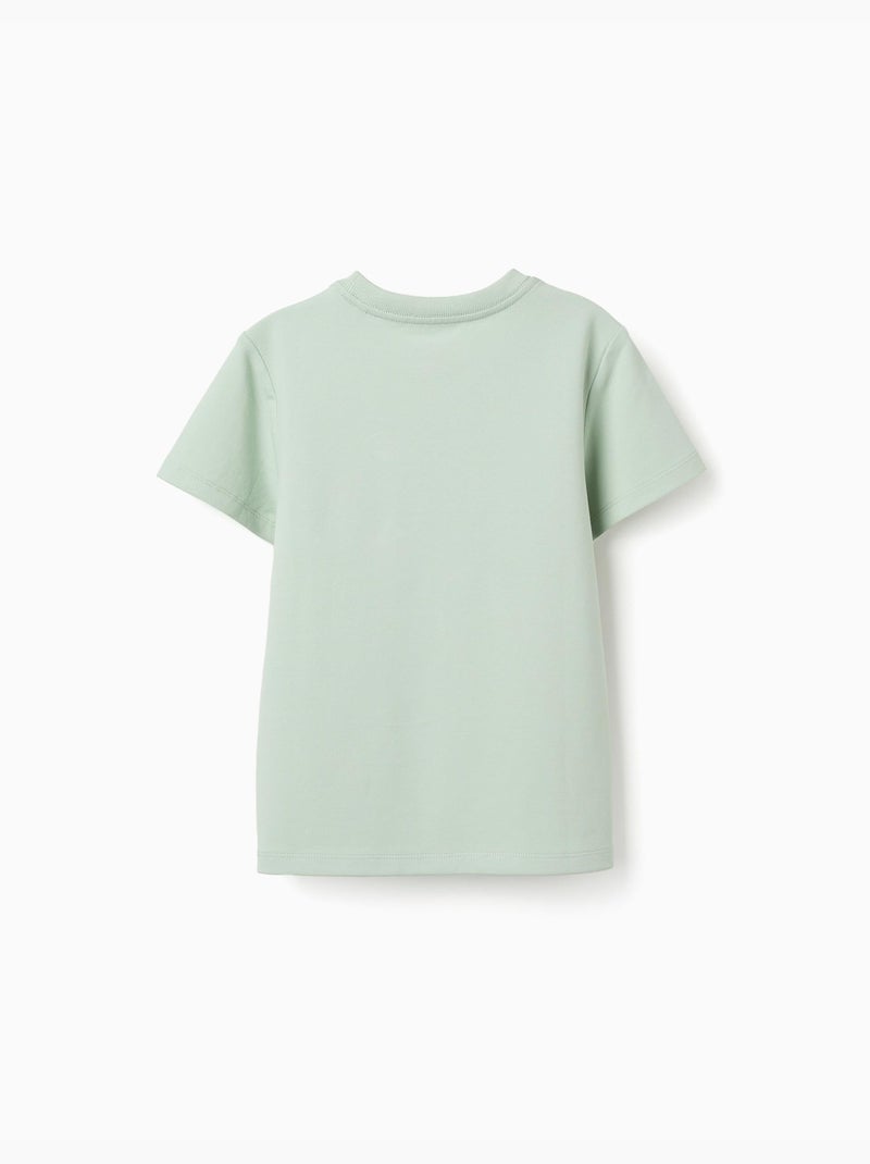Camiseta de piqué de algodón con bolsillo Verde claro - Kiabi
