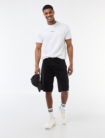 Camiseta de piqué de algodón de manga corta