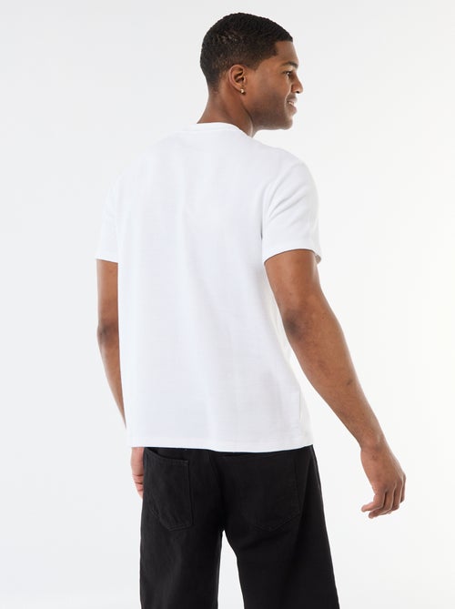 Camiseta de piqué de algodón de manga corta - Kiabi