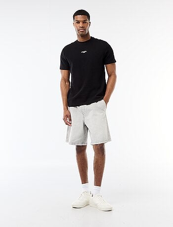 Camiseta de piqué de algodón de manga corta