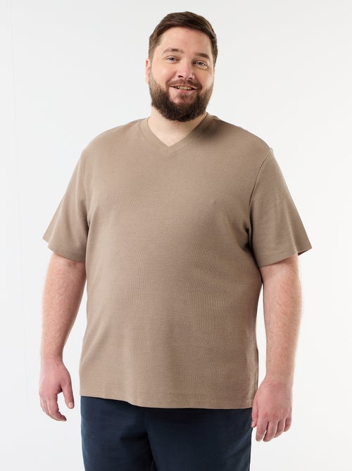 Camiseta de piqué de manga corta - Kiabi