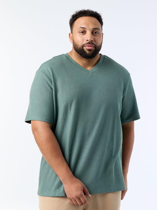 Camiseta de piqué de manga corta - Kiabi