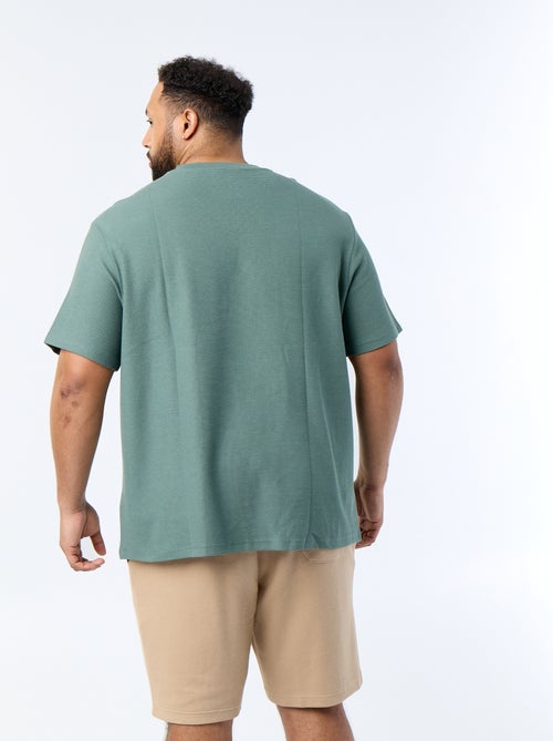 Camiseta de piqué de manga corta - Kiabi