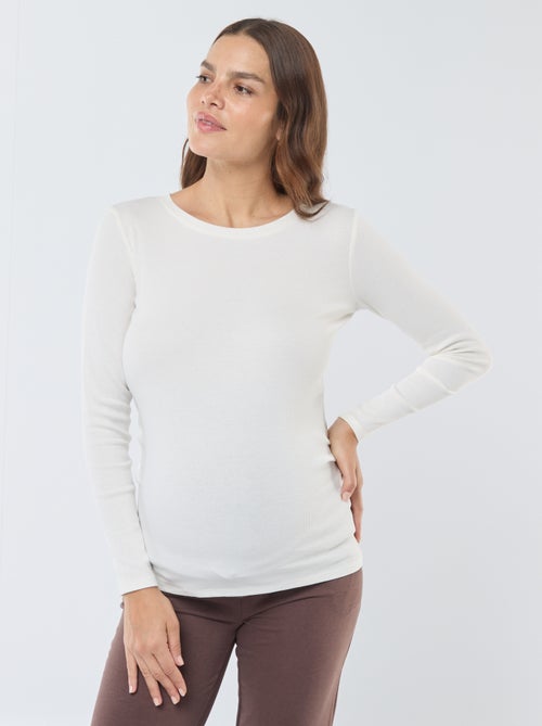 Camiseta de premamá de canalé - Kiabi