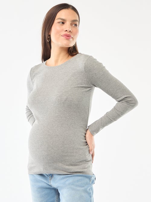 Camiseta de premamá de canalé - Kiabi