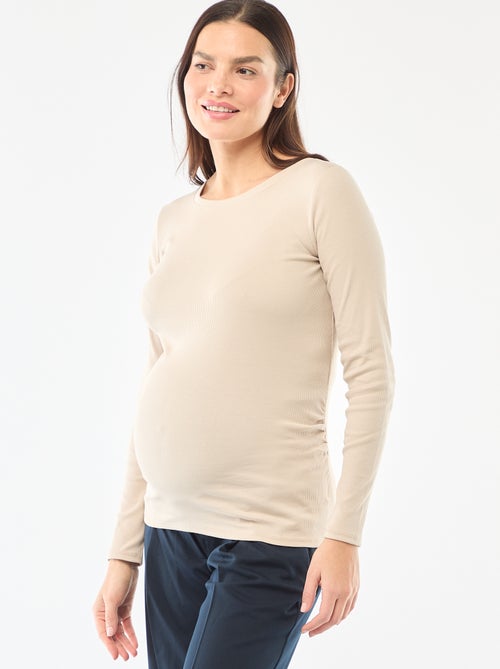 Camiseta de premamá de canalé - Kiabi